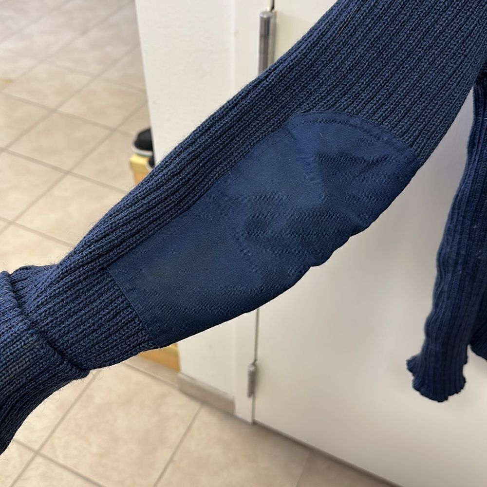⭐️1980's, wool, Brigade Quartermasters, "Wooly Pully" uniform sweater in blue - Picture 5 of 5